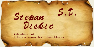 Stepan Diskić vizit kartica